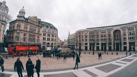 London in front of St Paul Churchのeditorial素材