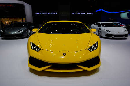 Lamborghini Huracan unveiled during the Geneva Motor Show, Geneva, Switzerland, March 4, 2014. 