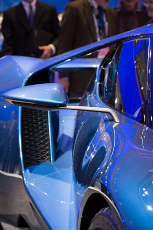 Detroit, MI, USA - January 12, 2015: Ford GT on display during the 2015 Detroit International Auto Show at the COBO Center in downtown Detroit.のeditorial素材