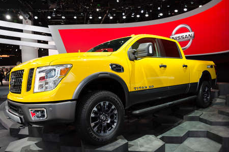 Detroit, MI, USA - January 12, 2015: Nissan Titan on display during the 2015 Detroit International...