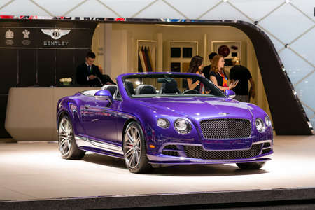 Detroit, MI, USA - January 13, 2015: Bentley Continental GT Speed on display during the 2015 Detroit...