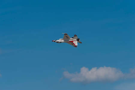 CAMP SPRINGS, MD, USA - SEPTEMBER 19, 2015: The USAF Thunderbirds perform during the 2015 Joint Base...