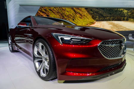 New York, USA - March 23, 2016: Buick Avista concept car on display during the New York...
