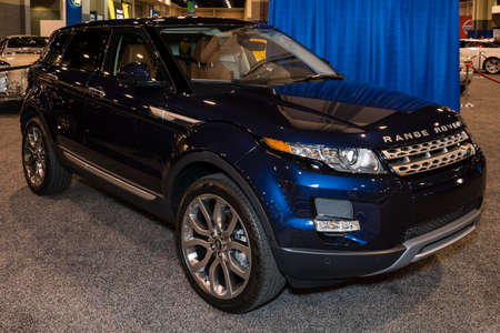 Charlotte, NC, USA - November 20, 2014: Range Rover Evoque on display during the 2014 Charlotte International Auto Show at the Charlotte Convention Center.のeditorial素材