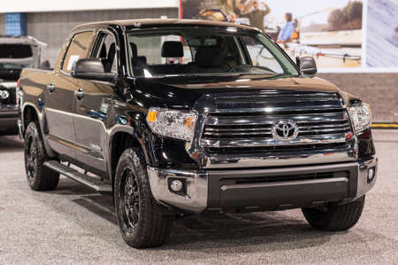 CHARLOTTE, NC, USA - November 11, 2015: Toyota Tundra on display during the 2015 Charlotte International Auto Show at the Charlotte Convention Center in downtown Charlotte.のeditorial素材