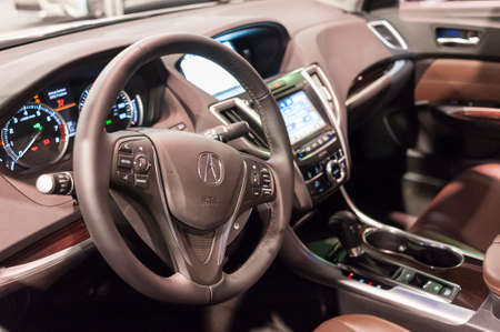 CHARLOTTE, NC, USA - November 11, 2015: Acura TLX on display during the 2015 Charlotte International Auto Show at the Charlotte Convention Center in downtown Charlotte.のeditorial素材