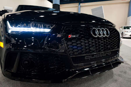 Miami, USA - September 10, 2016: Audi RS7 sports sedan on display during the Miami International Auto Show at the Miami Beach Convention Center.のeditorial素材