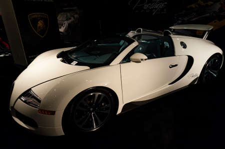 Miami, USA - September 10, 2016: Bugatti Veyron on display during the Miami International Auto Show at the Miami Beach Convention Center.のeditorial素材