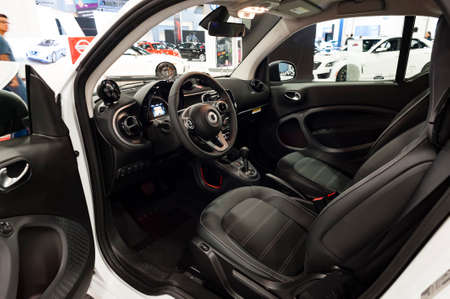 Miami, USA - September 10, 2016: Smart Fortwo coupe on display during the Miami International Auto Show at the Miami Beach Convention Center.のeditorial素材