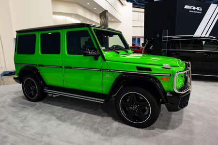 Miami, USA - September 10, 2016: Mercedes G Class SUV on display during the Miami International Auto Show at the Miami Beach Convention Center.のeditorial素材