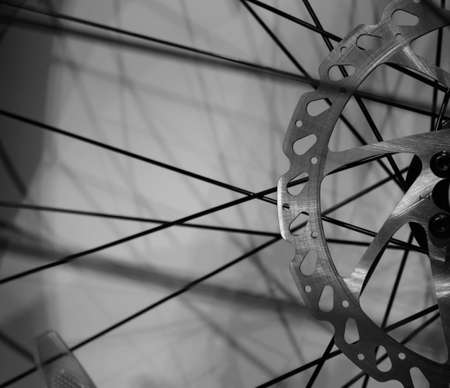 Detail of bicycle wheelの写真素材