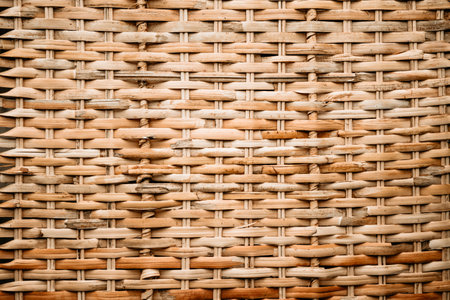 Rattan natural texture full frame background.の写真素材