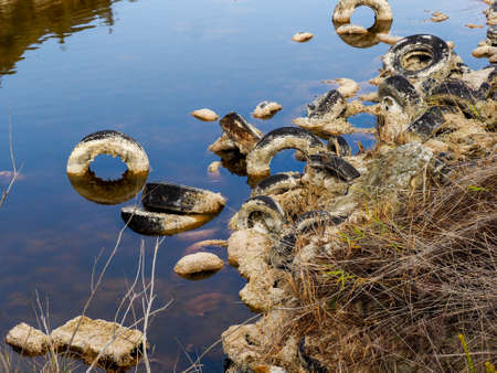 Polluted lagoon in Spain