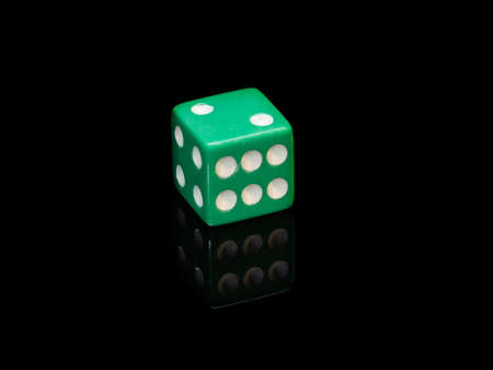 Dice game, there is a poker mode that is played with dice.の写真素材