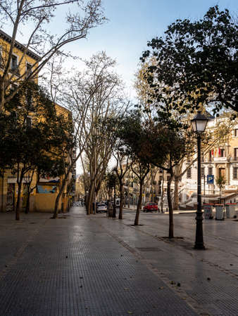 Madrid, Spain - March 15, 2020: State of alarm in Spain about the Covid-19 El Rastro