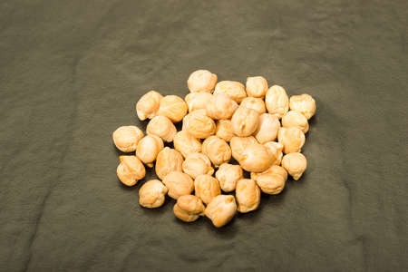 Chickpea from the Fuentesauco variety, its production area is in the province of Zamora, Spainの写真素材