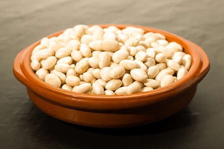 White beans of the Fessol de Santa Pau variety, its cultivation area is in Catalunya, Spain