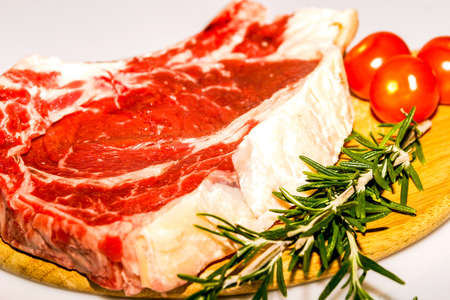 Beef chuleton prepared for barbecue. Red meat much appreciated for its flavor.の写真素材