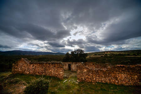 Landscape in the Montes de Toledo, next to the Cabañeros Natural Park, Castilla La Mancha, Spain.の写真素材