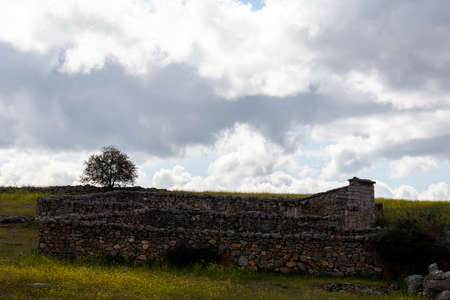 Landscape of the Montes de Toledo in Castilla La Mancha, Spain.の写真素材