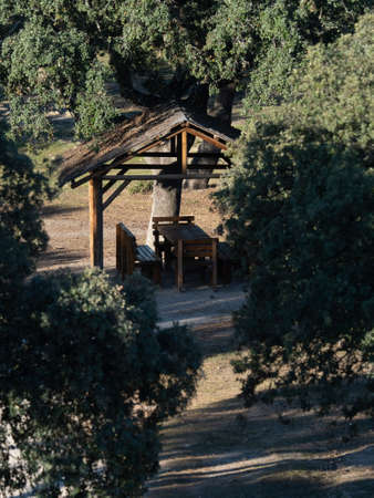 Countryside landscape in Boadilla del Monte, Madrid, Spain.の写真素材