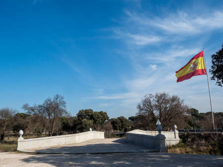 Stone bridge made by the architect Ventura Rodriguez, in Boadilla del Monte, Madrid, Spain.