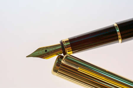 Fountain pen, article for, ink writing.の写真素材