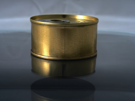 A cans in the darkの写真素材