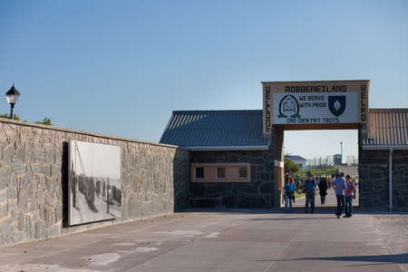 The entrance to Robben Island Prison, South Africaのeditorial素材
