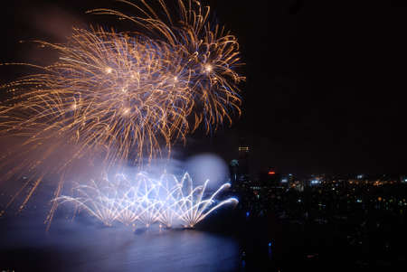 July 4 celebration in Boston from a high angle