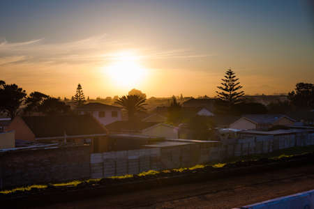 Houses in a poorer suburb of Cape Townの写真素材