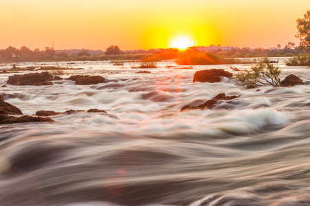 Whitewater rapids at Victoria Falls, Livingstone, Zambiaの写真素材