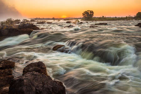 Whitewater rapids at Victoria Falls, Livingstone, Zambiaの写真素材