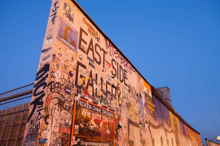 Pieces of the Berlin Wall at the East Side Gallery