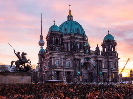 The Protestant Berlin Cathedral (Berliner Dom), Germanyの写真素材