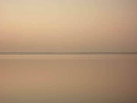 View of the horizon in the afternoon, Lake Unden, Swedenの写真素材