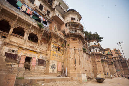 Chousatti Ghat in Varanasi, Indiaのeditorial素材