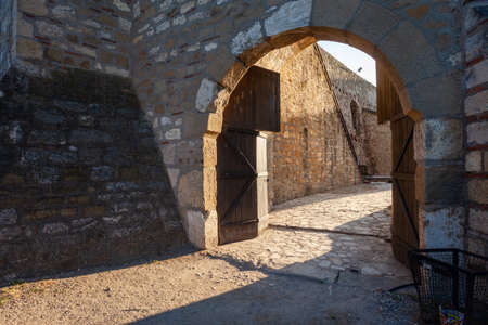 Main entryway to the citadel of Smederevo Fortress, one of the largest fortifications in Serbiaのeditorial素材