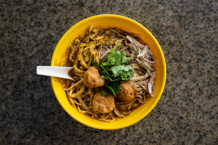 Sarawak Laksa noodle soup, a famous dish from Borneo