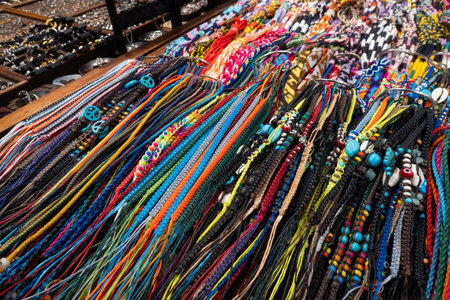 Jewelry at Taipei street market in Taiwanの写真素材