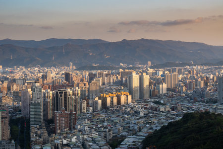 Views of the Taipei skyline, Xinyi districtの写真素材