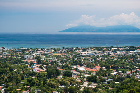 View over Dili, the capital city of Timor-Leste (East Timor)の写真素材