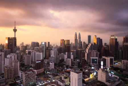 View over the Kuala Lumpur skyline, Bukit Bintang