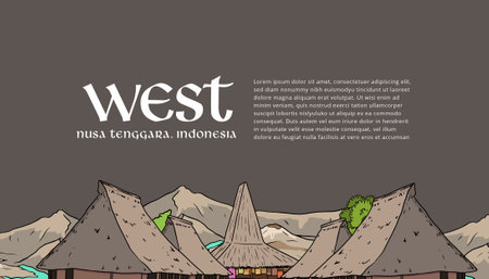 West Nusa Tenggara Indonesia Culture Illustration design ideaのイラスト素材