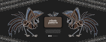luxury and elegant batik style template design illustration for fabricのイラスト素材