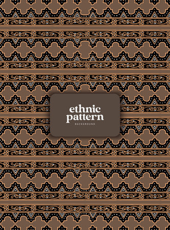 Ethnic vector Indonesian javanese batik pattern templateのイラスト素材