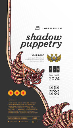 Gunungan Wayang Illustration design layout ideaのイラスト素材