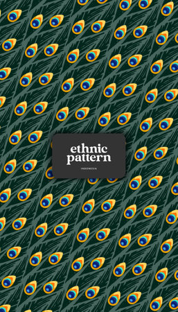 Indonesian Reog Ponorogo Ethnic Pattern for backgroundのイラスト素材