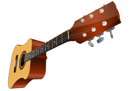 Guitar vector illustration isolated on white backgroundのイラスト素材