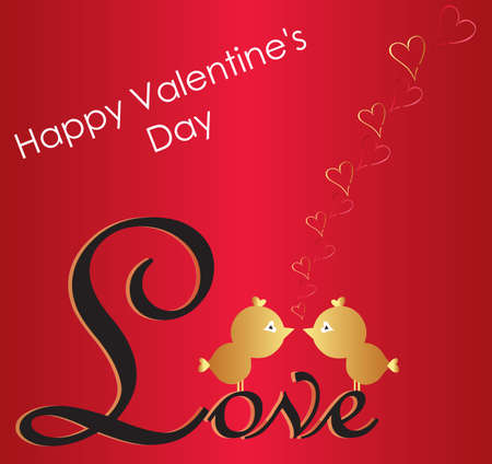 flying hearts valentines day gift cardのイラスト素材